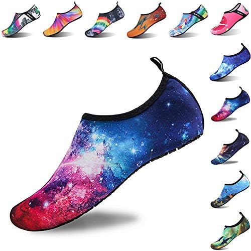 WOWEI Water Shoes Women Men Summer Quick Dry Slip On Barefoot Aqua Sports Socks for Beach Swimming Surfing Snorkeling Yoga 10.5 Child UK-11 UK