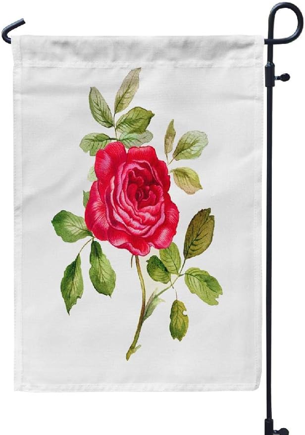 Anymind VintageRoseFlower Garden Flag, Elegance Branch