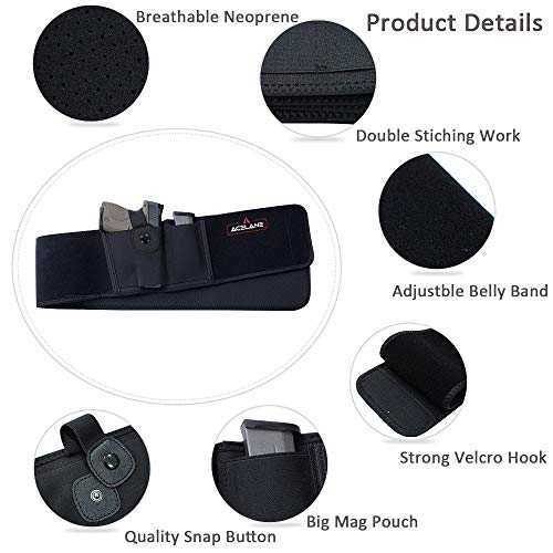 Acelane Belly Band Holster for Concealed Carry Abdominal Band Gun