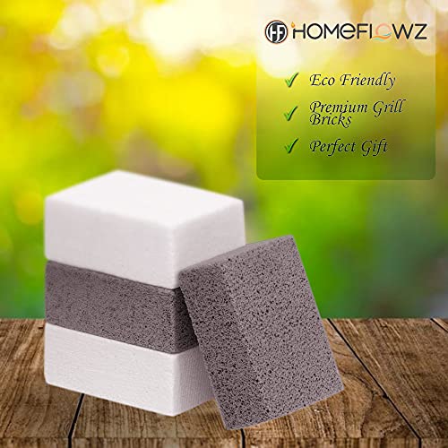 Homeflowz Grill Brick 4 Pack Grill Cleaning Bricks for BBQ Refined