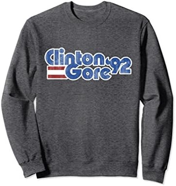 Unisex Clinton Gore 92 sweatshirts Democrat 90s political Medium Dark Heather