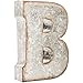 Galvanized Metal Letters for Wall Decor - 3D Letter B for Hanging or Freestanding - Unique Blend of Rustic, Vintage, Western, and Industrial Styles - Fits for Living Room, Lobby, Kitchen, Bedroom