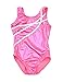 Ephex One-piece Sparkle Dancing Gymnastics Athletic Leotard for Little Girl, Pink-stripe 110CM(2-4Years)