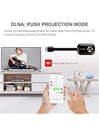 Receptor de pantalla inalámbrica 4K HDMI HD, adaptador de pantalla de TV portátil Airplay DLNA TV Stick para Android Mac iOS, mini receptor de pantalla WiFi compartir 1080P HD video audio imagen cámara en directo música fro