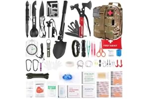 141 Pcs Emergency Survival Kit for Earthquake, Outdoor Adventure, Camping, Hiking, Vehical or Home with First Aid and Medical