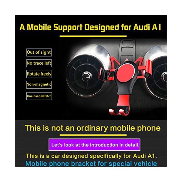 Support De Téléphone Pour Voiture - Spécial Audi Q3 (2013-2018) - Fixation Sur Aération - Noir - Neuf