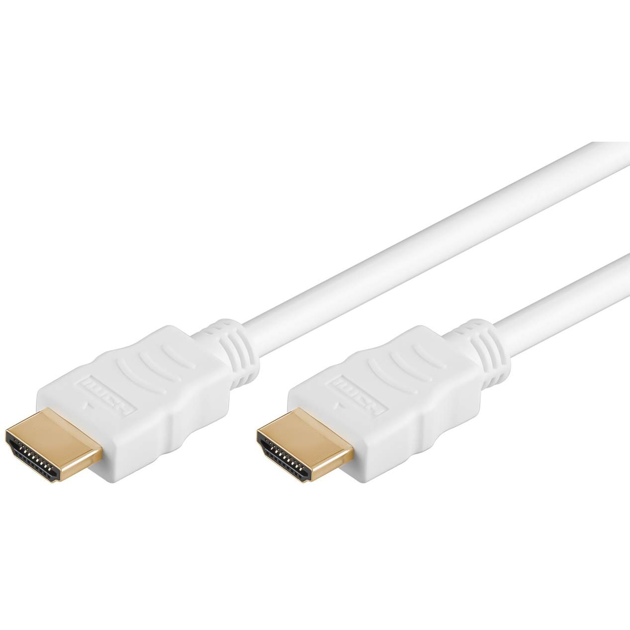 PremiumCord 4K High Speed HDMI + Ethernet Cable 10 m, Compatible with Video 4K 2160p, Full HD 1080p, Deep Colour, 3D, ARC, HDR, 3x Shielded, 10.2 Gbps, Gold-Plated Connectors, White