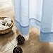 jinchan Sheer Curtains for Living Room 2 Panels Set 63 Inch Length Bedroom Curtains Blue Voile Window Curtains Rod Pocket Drapes Light Diffusing Outdoor Curtains