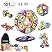 CONDIKS Magnetic Building Blocks Toys Set for Kids 121Pcs, Magnetic tiles Magets STEM Educational Construction Preschool Learning Toys for Kids Age 2 3 4 5 6 7 Year Old Boys Girls Toddlers Gifts Ideas