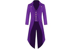 Runcati Mens Steampunk Victorian Jacket Gothic Tailcoat Costume Vintage Tuxedo Viking Renaissance Pirate Halloween Coats