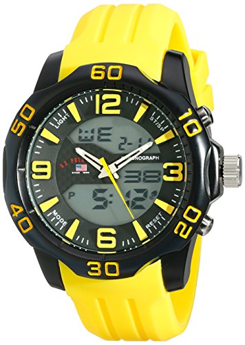 U.S. Polo Assn. Sport Men s US9512 Analog-Digital Display Analog Quartz Yellow Watch