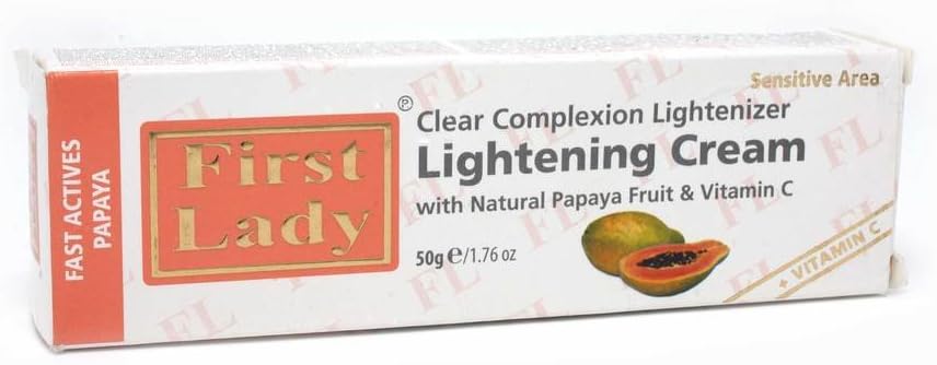 First Lady Papaya Skin Brightening Face Cream 50g - For sensitive area - with vitamin c, 50 g (Pack of 1)