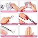 Anezus 300pcs Gel Nail Polish Remover Glitter Soak Off Foil Nail Wraps with Cotton Pad for Gel Removal