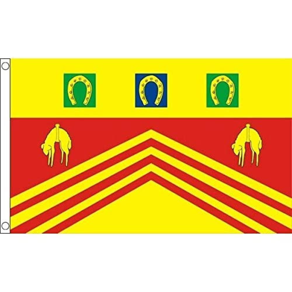 AZ FLAG - Gloucestershire Old County Flag - 3x5 Ft - 100D Polyester County Of Glos. - England Banner with Two Metal Grommets - Fade Resistant - Vivid Colors - 3' x 5' Feet - 150x90 Cm