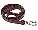 Moonpet Soft and Extra Strong Durable Real Genuine Full Grain Leather Dog Training Leash Lead - Premium Heavy Duty 4 ft x 0.9'' - Best for Medium Large X-Large Dogs Walking Running-Dark Brown