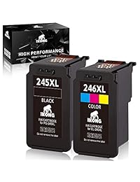 IKONG PG 245 - Tinta remanufacturada de repuesto para Canon PG-245XL CL-246XL PG-243 CL-244 245, compatible con Canon Pixma MX492, MG2920, MG2520, IP2820, MG2922, MG2420, MG2522, MG3022, MG2525 (1 negro y 1 tricolor)