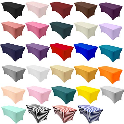 image for Your Chair Covers - Stretch Spandex 6 ft Rectangular Table Cover - Egg