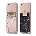 Cardly (Two Cell Phone Stick on Wallet Card Holder Phone Pocket for iPhone, Android and All Smartphones. (Pink & Black)