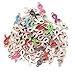 JETEHO 60 pcs Assorted Enamel Ribbon Awareness Charms Beads Dangle Pendant Accessories