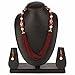 Efulgenz Indian Jewelry Sets for Women Bollywood Jewelry Faux Pearl Necklace Handcrafted Traditional Beaded Multi Stranded Necklace with Dangler Earrings Indian Bollywood Jewelry Sets for Women (Red)