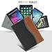 MoKo Universal Case for 9-10 Inch Tablet- Slim Folding Stand Folio Cover PU Leather Protective Case for 9-10 Inch Touchscreen Tablet with Document Card Slots and Stylus Pen Loop, Black & Brown