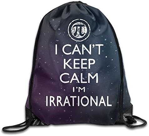 Gym Drawstring Bag PI-Pi Day Shirt - Can't Keep Calm I'm Irrational Pi Day Backpack Bag