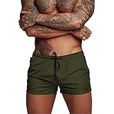 Donason Men's Swim Trunks Quick Dry Swim Shorts Summer Swimwear Mens Sports Beach Shorts with Mesh Lining and Zipper Pockets