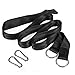 SONGMICS Set of 2 Hammock Tree Straps with Carabiners Wide Heavy-duty Easy Suspension Black UGDC205