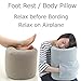 SmartTravel Travel Pillow Compact Inflatable Flight Sleep Pillow and Air Foot rest Dual use (1. M size (for those less than 5'7'' tall))