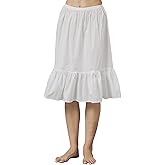 BEAUTELICATE Half Slip for Under Dresses 100% Cotton Vintage Skirt Extender Underskirt