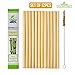 Bamboo Straws Eco-Friendly and Reusable Wooden Drinking Straws, Natural Alternative to Plastic, Zero Waste (Regular Size)