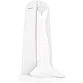HANGERWORLD 72inch Breathable Wedding Gown Long Dress Hanging Garment Bag for Closet Storage (White)