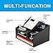 FITUEYES Wood Office Suppies Desk Organizer 5 Compartments with Letter Tray Phone Stand Pen Pencil Holder