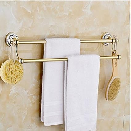 clg-fly chapados en oro de acero inoxidable toallero de barra ...