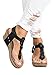Younsuer Women Sandals Wedges Boho Braided Casual Summer T-Strap Mid Heel Wedge Sandal Shoes
