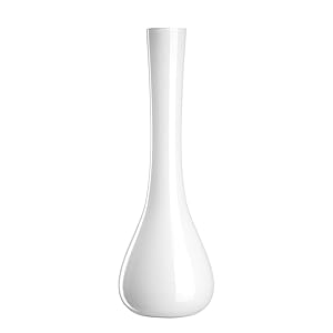 Leonardo Vaso Sacchetta, in vetro, 60 cm, bianco