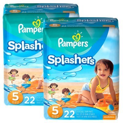 Pampers Splashers Swim Diaper Sesame Street - Size 5 - 22 ct (Pack of 2, Total of 44 ct)