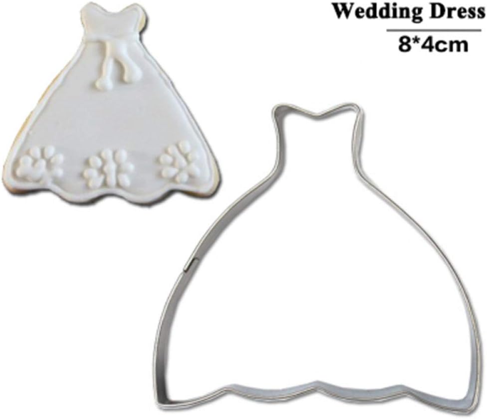 Henjin Dresses Cookie Tools Cutter Mold Biscuit Press Icing Set Stamp Mold Stainless Steel Dessert Decoration Kitchen Tools Wholesale