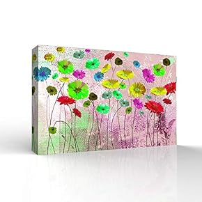 Wall26-Canvas Wall Art-Colorful Flower-Giclee Painting Wall Bedroom Living House Decoration Home Art - 12x18 inches