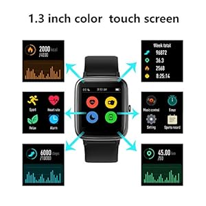 Hafury Smartwatch Tracker Fitness Orologio 1.3 Pollici Display touchscreen Donna Uomo Bambini IP 5ATM… - immagine 3