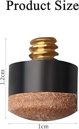 Gunwon 10 Pcs Screw On Cue Tips 10mm Brown Leather Replacement Tips view 2