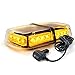 Xprite Amber 24 LED 12W Emergency Warning Flashing Rooftop Strobe Light with Magnetic Base for Snow Plow Cars Trucks