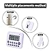 Digital Kitchen Timer, TuoPulife Simultaneous Cooking Timing Countdown Up Pocket Timer, Large Led Display, Loud Alarm, Memory Stopwatch Function, Magnetic Back (Battery included) (1 Pack)