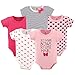 Hudson Baby 5-Pack Hanging Bodysuit, So Many Bows, 6-9 Months