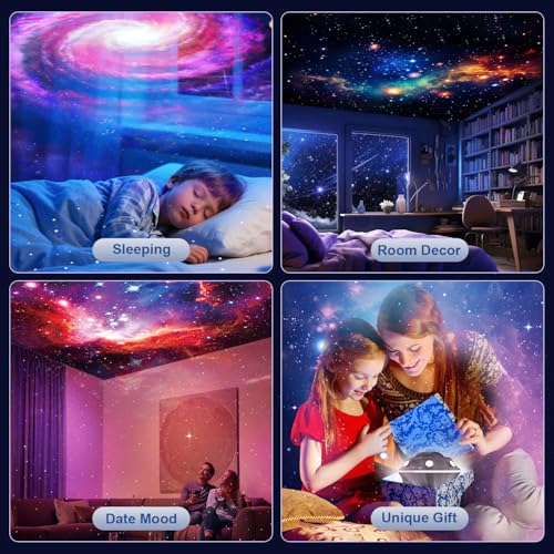 Yoyorule Galaxy Projector for Bedroom, 13 in 1 Planetarium Star Projector with Solar System & Constellation, 360° Rotating Galaxy Light, Space Night Light for Kids Adults Gifts