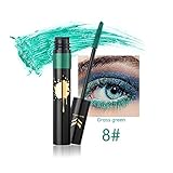 Kazora 8 Colors Mascara Colorful Eyelash Makeup Lash Eyelashes Foundation Waterproof Anti-sweat (8#grass green)