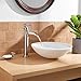 BWE Vessel Sink Faucet Waterfall Brushed Nickel Bathroom Commercial Vanity Sink Faucets with Supply Lines Combo Single Handle Bath Basin Bowl Centerset Sink Lavatory Tall Mixer Tap