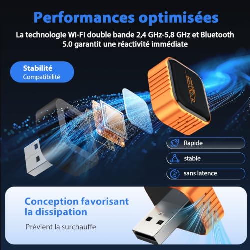 Mini Wireless CarPlay Adapter: 2 in 1 CarPlay and Android Auto Wireless Adapter Quick Connection Stable and No Delay Plug & Play Dongle for Car USB-A/C Compatible with iPhone and Android