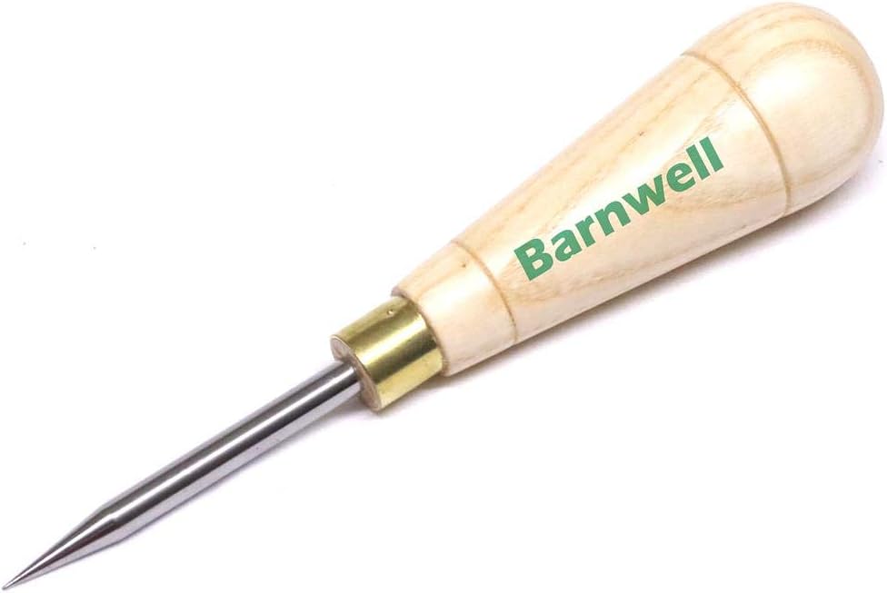 Barnwell Pointed Boring Carpet Awl with Wooden Handle Flooring Tool