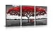 Large Red Tree Art Wall Décor - Modern Canvas Prints Artwork for Home Living Room Bedroom Decoration